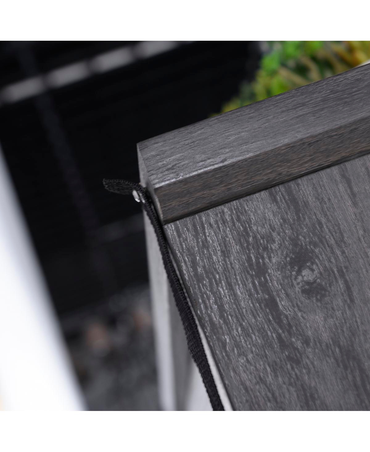 Streamdale Furniture Display sideboard buffet with 4 mirrored doors, adjustable shelves, dark Brown finish