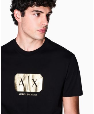 Men's Black and Gold Box T-Shirt