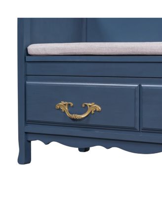 Shoe Bench with Removable Cushion & Hidden Storage