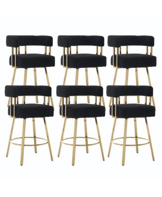 Modern decorative chair with gold metal legs, Teddy fleece upholstered