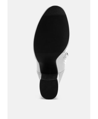 Womens Tirana Metallic Pleather Sock Boots