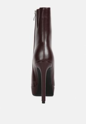 MAGNA Womens Platform Heel Ankle Boot