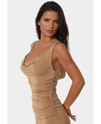 Women's Slinky Cowl Shirred Maxi Dress