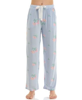 Women's Open Leg Mid-Rise Sleep Pants