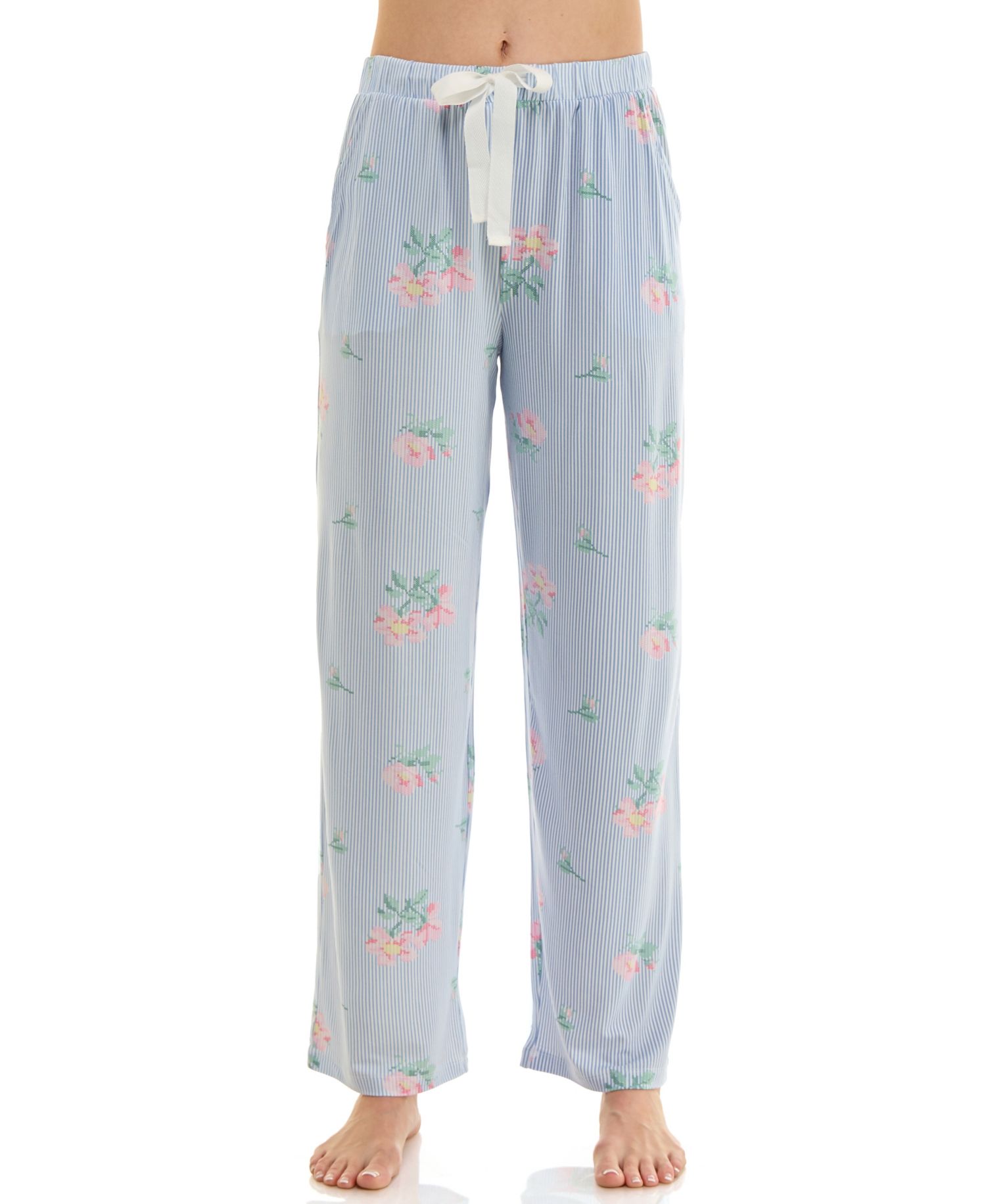 Women's Open Leg Mid-Rise Sleep Pants