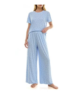 Women's Printed T-Shirt & Paper Bag Pants, 2-Piece Pajama Set