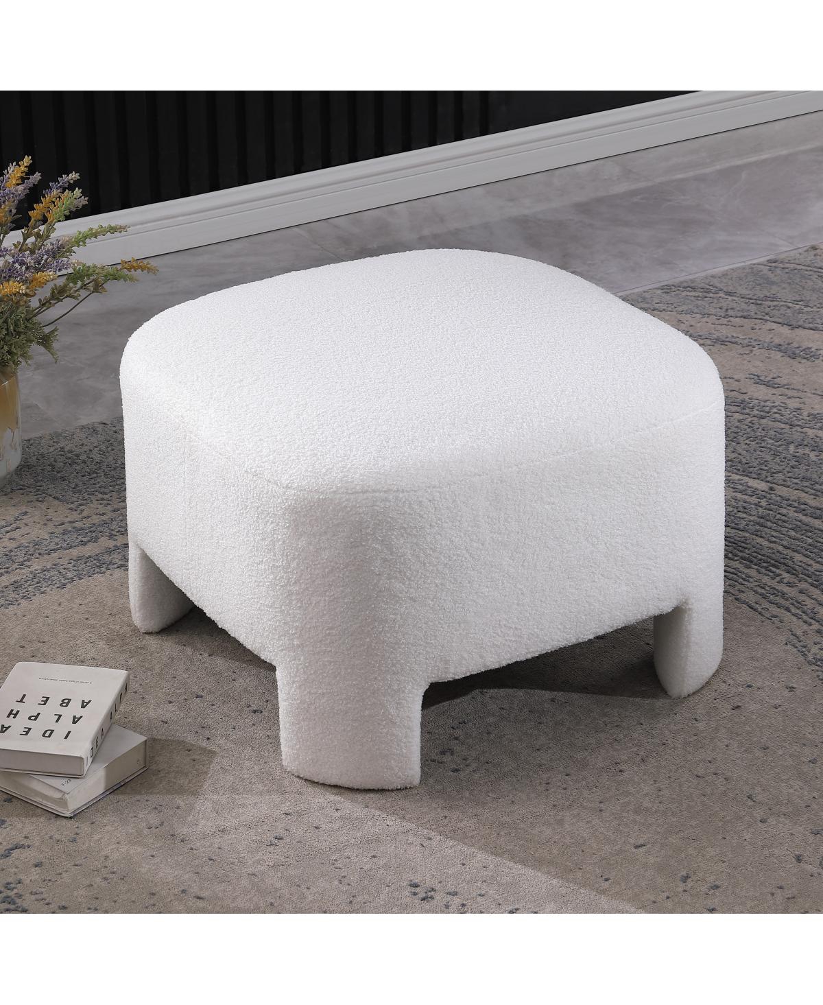 Streamdale Furniture Sherpa Sofa Ottoman, No Assembly Required