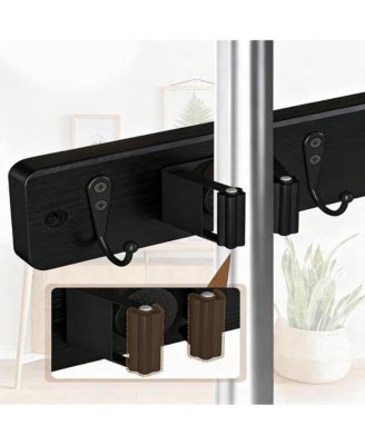 4-Holder Wall Mounted Mop & Broom Holder with Anti-Slip Rubber