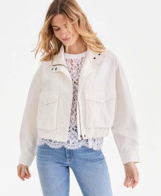 Women's Denim Bomber Jacket