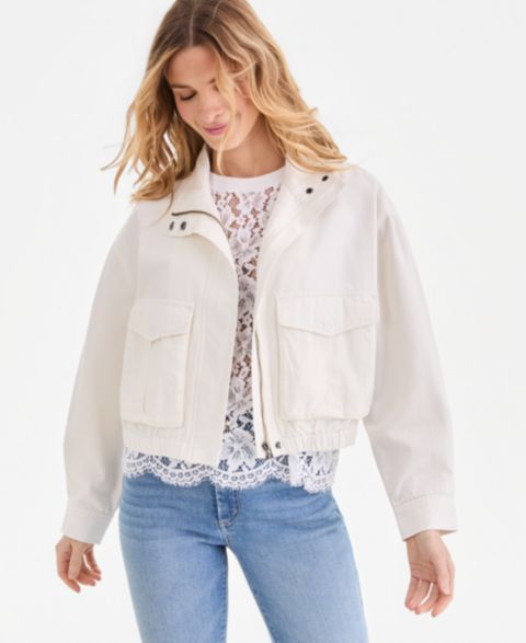 Женские куртки I.N.C. International Concepts Denim Bomber Jacket