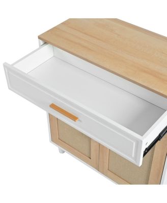 2-Piece Cat Litter Box Enclosure Furniture, 3-IN-1 Hidden Litter Box & Side Cabinet