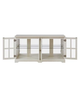 LED Curio Display Cabinet with Glass Doors & Adjustable Shelves