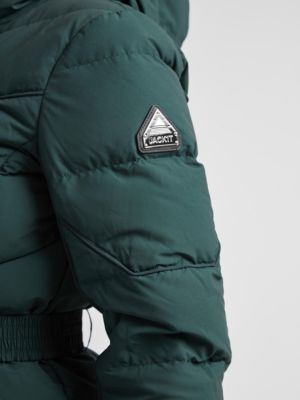 Women's Diamond Belted Hooded Down Coat