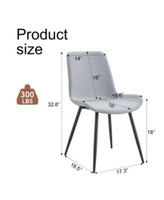 Set of 4 Comfortable Linen Chair