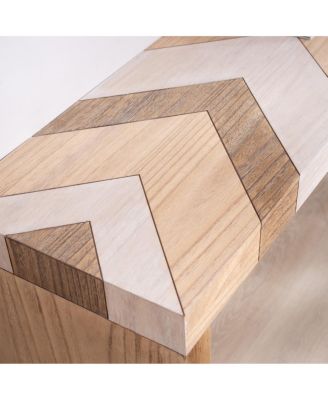 Streamdale Modern Console Table, 62" Entryway Sofa Table with Chevron Pattern