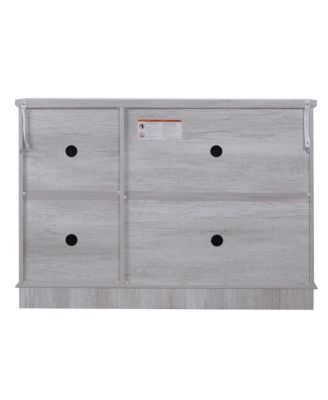 49" Countertop Sideboard with 3 Mirrored Doors & Adjustable Shelves