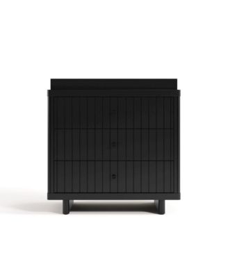 Kyoto 3 Drawer Chest with Topper - Black