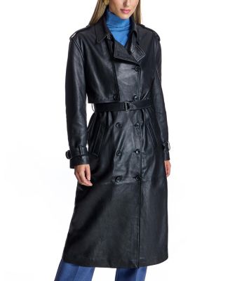 Women's Leather Trench
