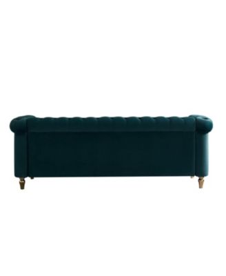 Chesterfield Velvet Sofa 84.65 inch for Living Room 