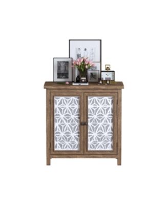 Rustic Brown Wood Storage Cabinet - 31.89" Wide
