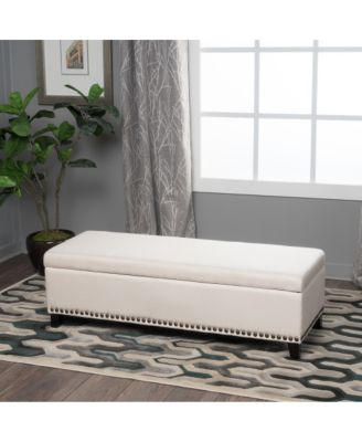 Streamdale Storage Ottoman Bench with Safety Hinge and Button Tufting