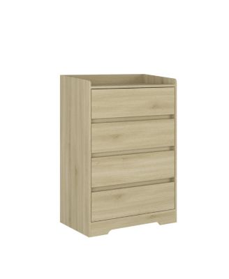 4-Drawer Waterproof Wooden Dresser for Bedroom/Living Room/Office