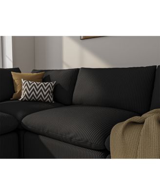Streamdale Modular Oversized Corduroy Sectional Sofa Couch with 2 Pillows