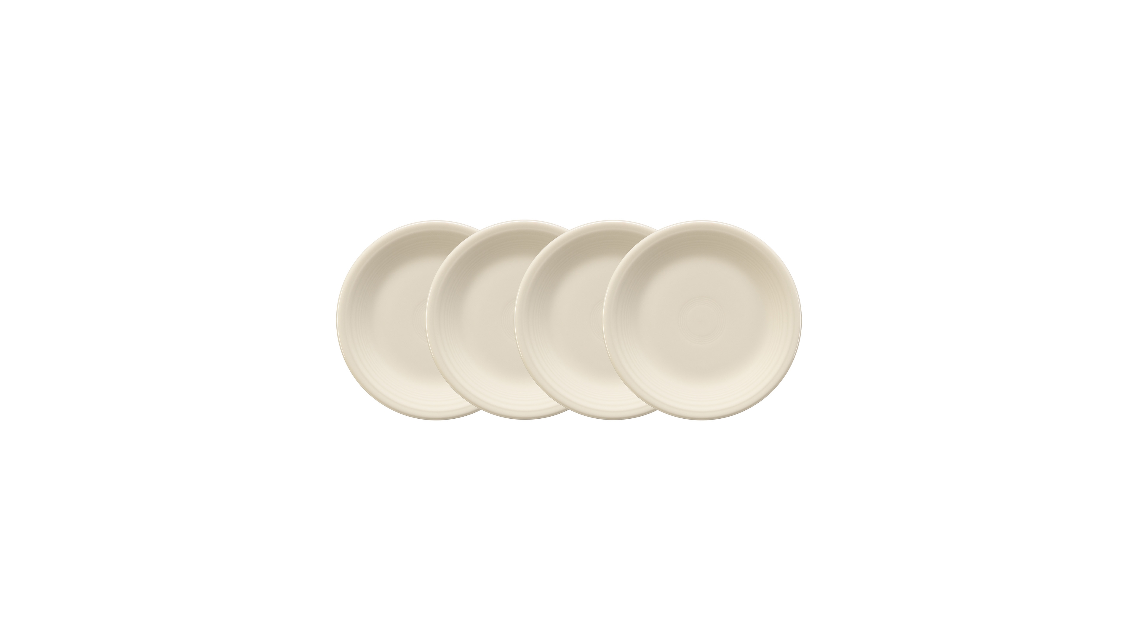 Fiesta White Classic Rim Salad Plates, Set of 4