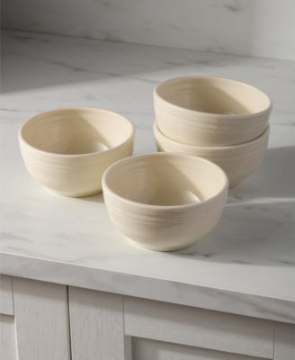 Linen Bistro Coupe Cereal Bowls, Set of 4