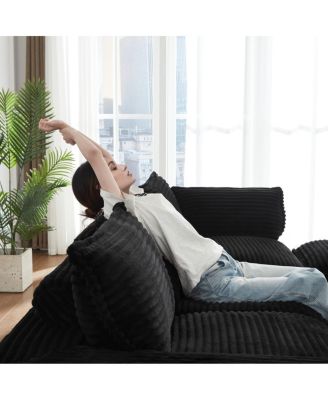 Cloud Sectional Couches for Living Room, Convertible L-Shape Couch with Ottoman