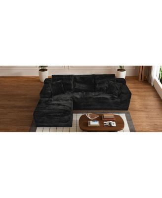 Modular Rabbit Hair Cloud Sofa - L-Shaped, Recliner, Minimalist Sleeper