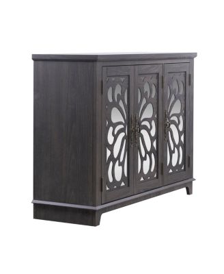 Spacious 49.33" Countertop Sideboard with 3 Mirrored Doors & Adjustable Shelves