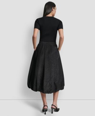 Women's Mix Media Cargo Pocket Sweater Dress