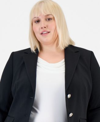 Plus Size Two-Button Blazer