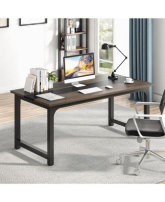 63” Executive Desk, Large Office Computer Desk with Thicken Frame, Modern Simple Workstation Business Furniture