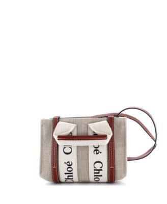 Mini Woody Convertible Tote Canvas with Leather