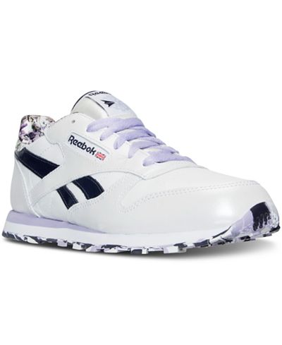 Reebok Girls' Classic Leather Casual Sneakers from Finish Line