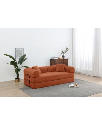 3-Seat Convertible Sofa Bed with Repositionable Armrests