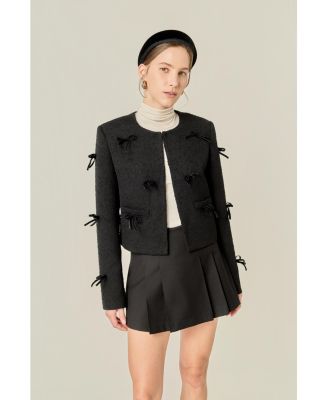 Women's Woven Bow Jacket