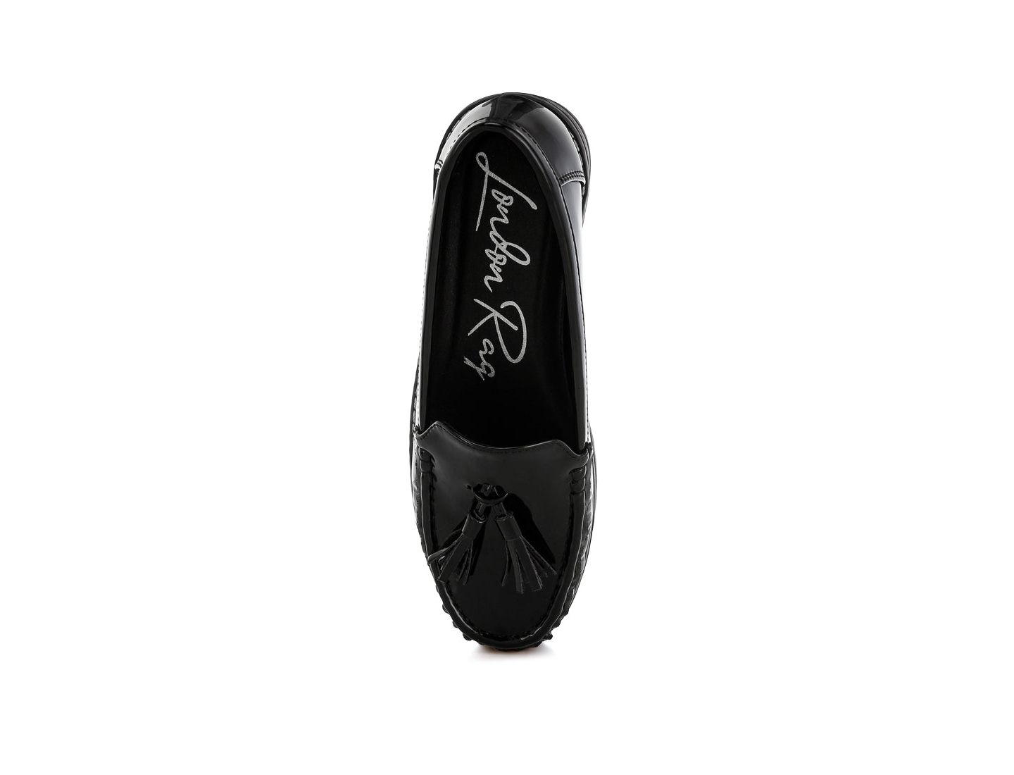 Женские туфли London Rag Strelka Tassel Detail Flatform Loafers Black — фото 5