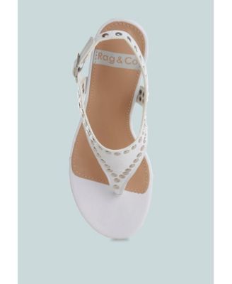 Womens Nerina Studded Genuine Leather Sandals