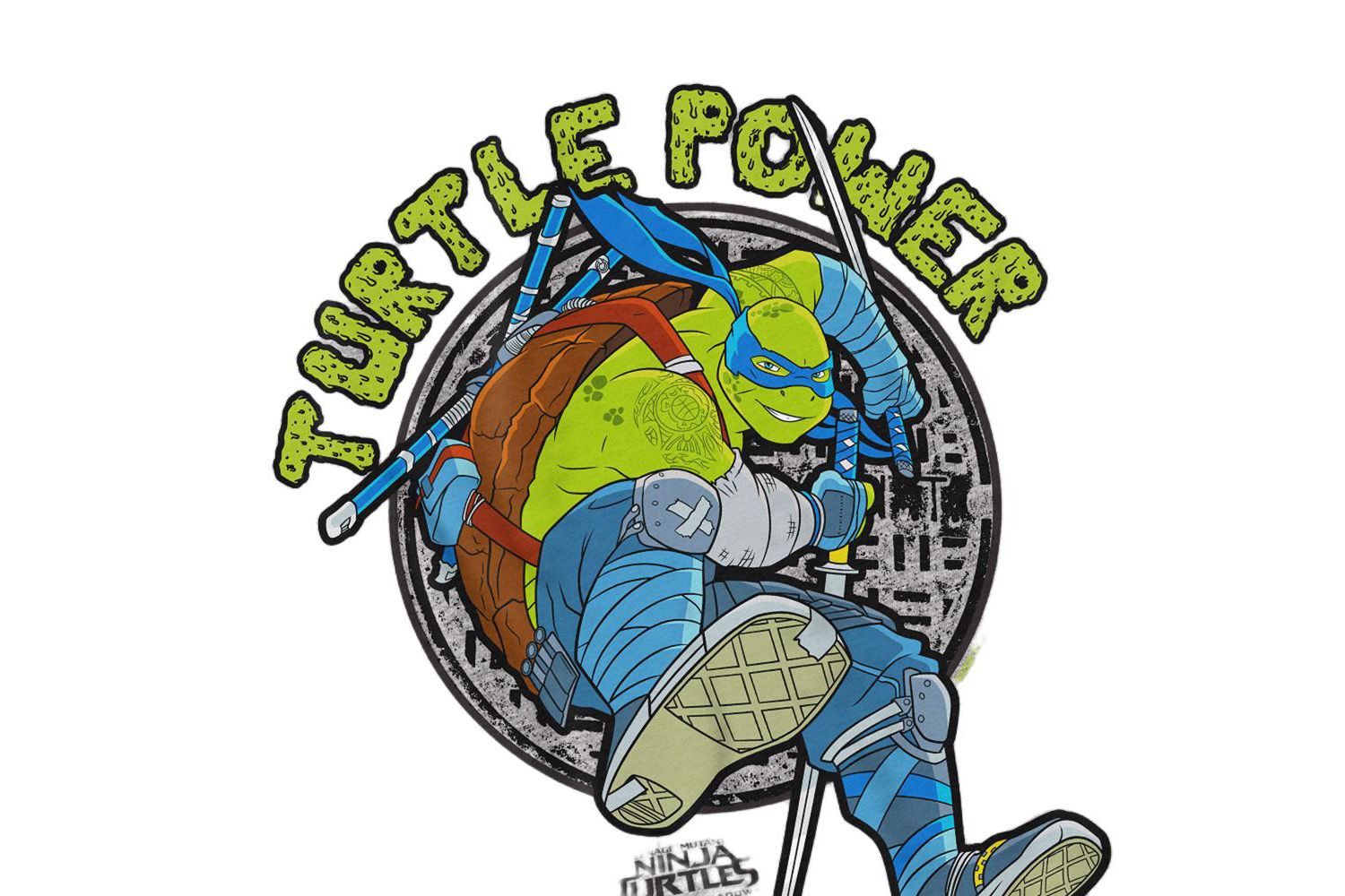 Men's Out Of The Shadows Leonardo Turtle Power T Shirt