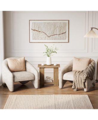 2-Tier Side Table, Farmhouse End Table with Storage Shelves, Small Nightstand Wooden Beside Table Bed Side Table