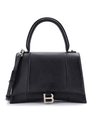 Medium Hourglass Top Handle Bag Leather