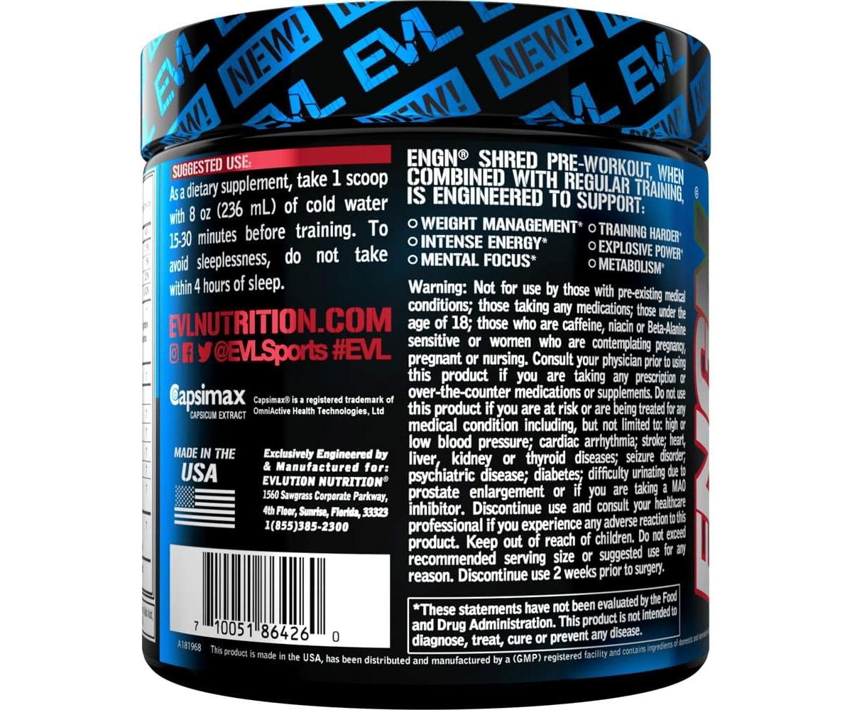 Evl Ultimate Pre Workout Powder - Thermogenic Fat Burner Preworkout Powder Drink