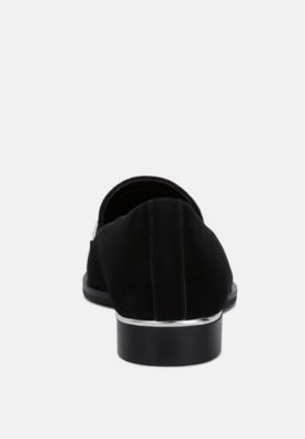 Rag and Co Womens Paulina Suede Slip On Loafers