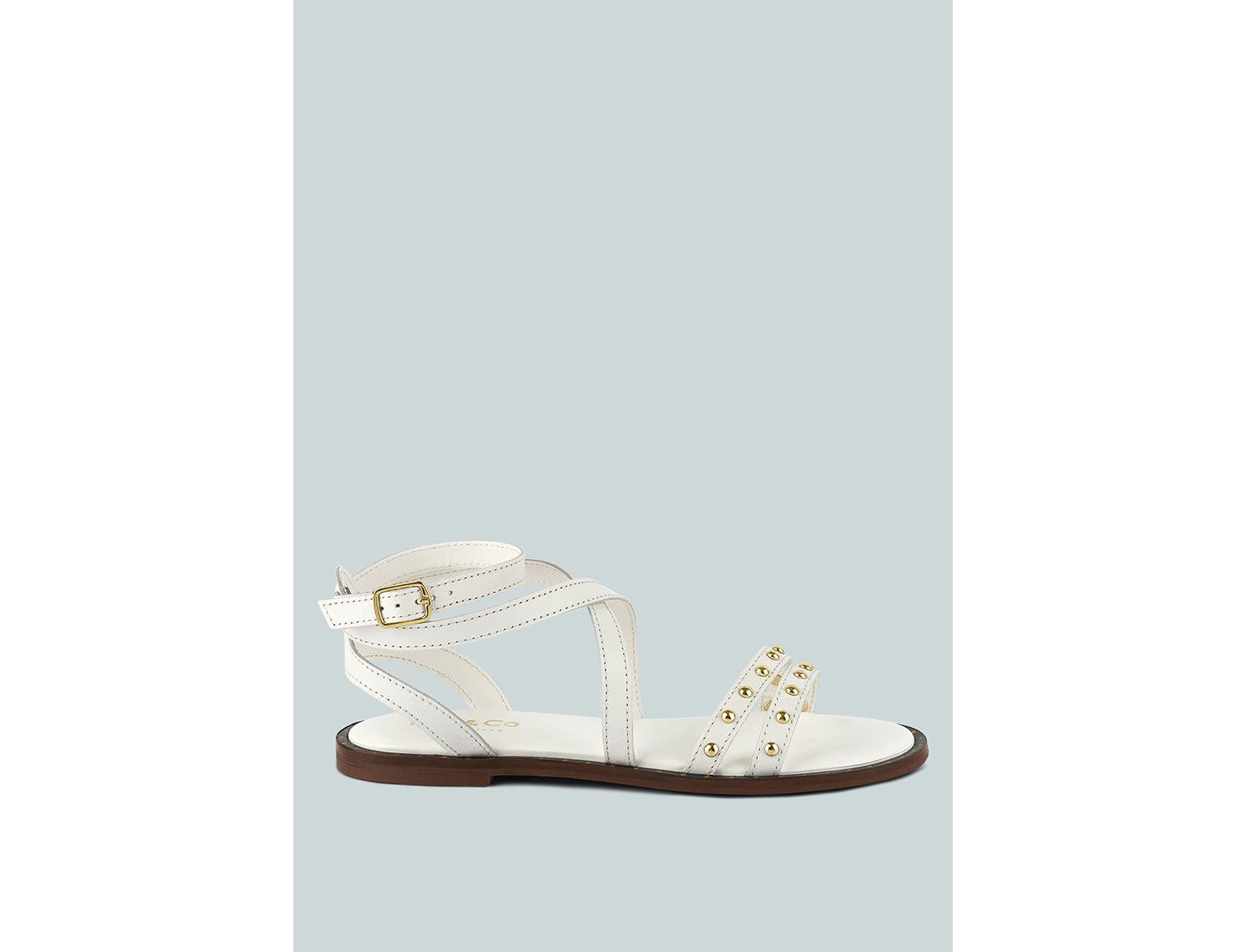 Женские сандалии Rag & Co Corriane Studs Embellishment Strappy, цвет: Белый — фото 4