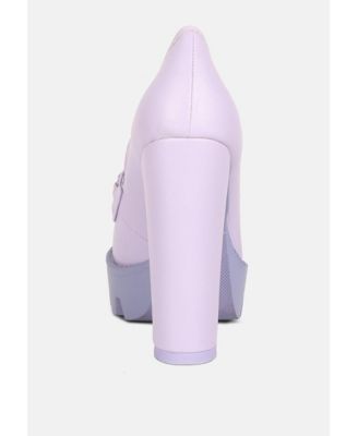 CORINNE Womens Chain Embellished Chunky Loafers