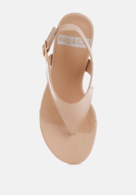 Womens Ann Real Leather Thong Toe Sandals