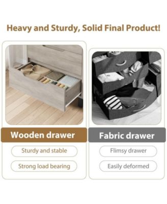 4-Drawer Dresser for Bedroom, 41.5" Tall Freestanding Storage Chest, Grey